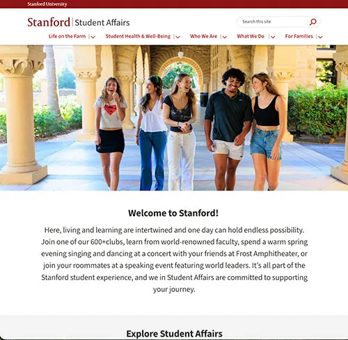 Stanford Student Affairs website
